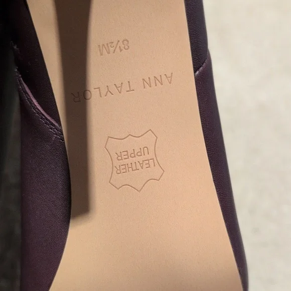 NWT Ann Taylor Rich Cranberry Chain Wrap Leather Boot - Picture 7 of 10